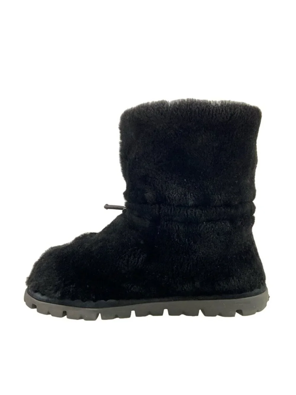 Prada Short Boots 40 Black Shearling